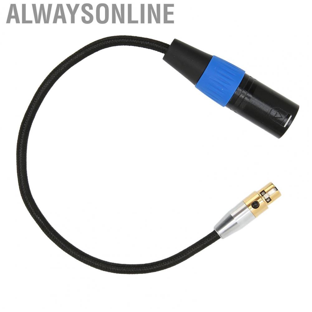Alwaysonline XLR Male To Mini Female Connector  Cables HIFI Sound 24K Gold Plated Professional for Recording Pen Camera