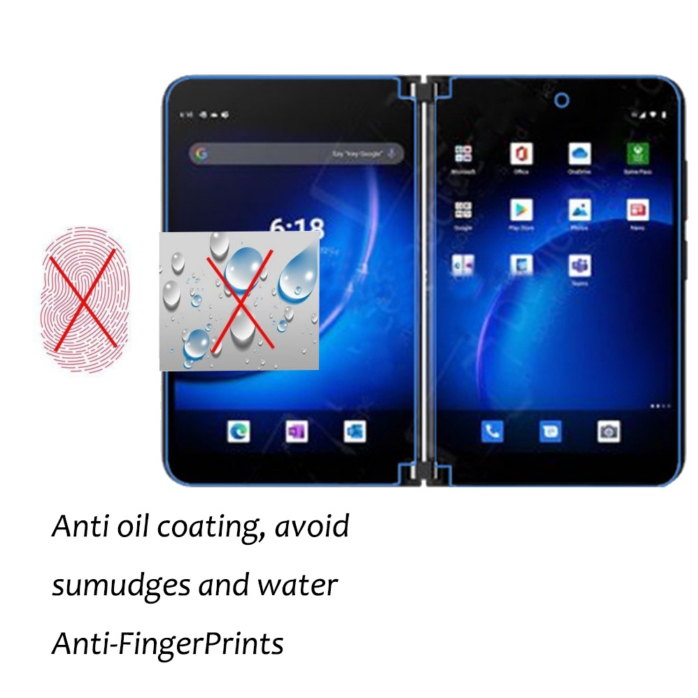 Set 2 Phim Dán Bảo Vệ Màn Hình Chống Cháy Nổ Cho Surface Duo 2 Duo2