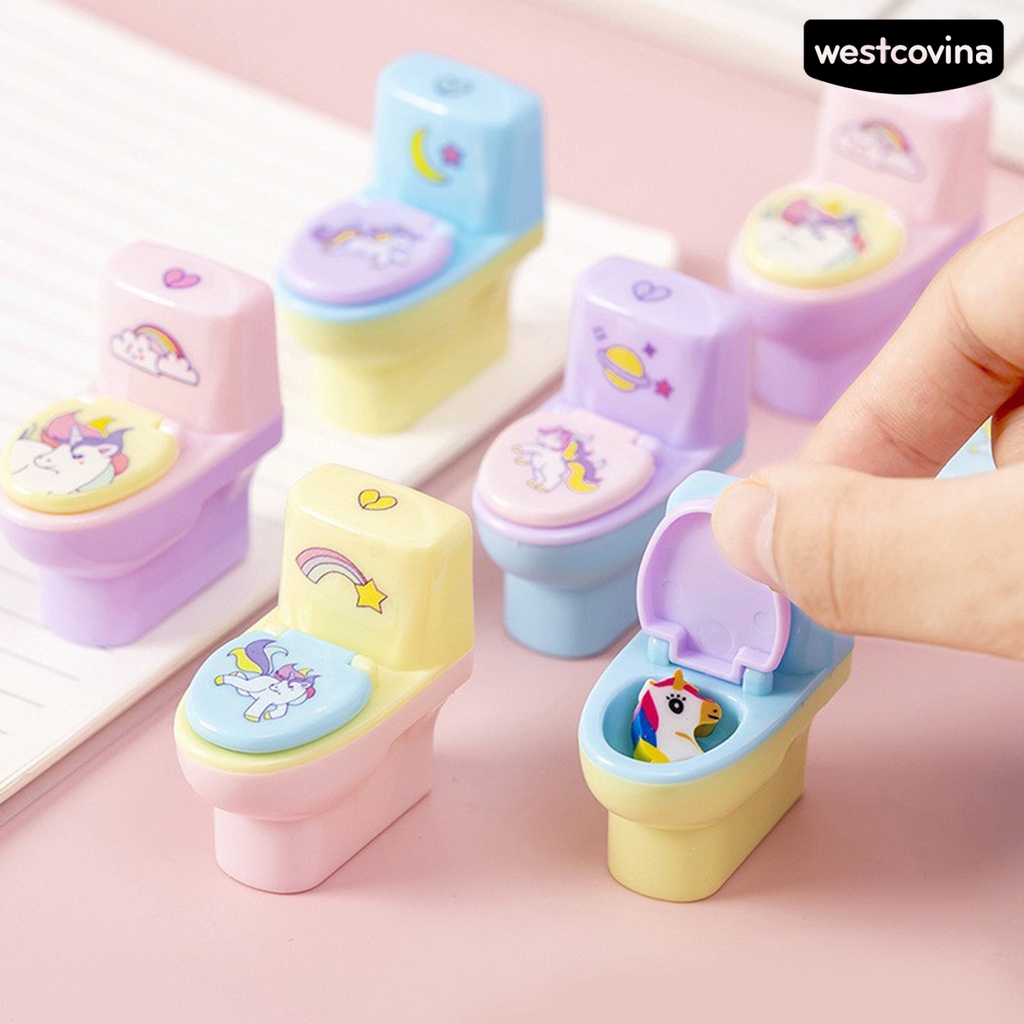 [COD]♪Set 2 Đồ Chuốt Bút Chì In Họa Tiết Hoạt Hình Màu Sắc Ngẫu Nhiên Kèm Đồ Chuốt