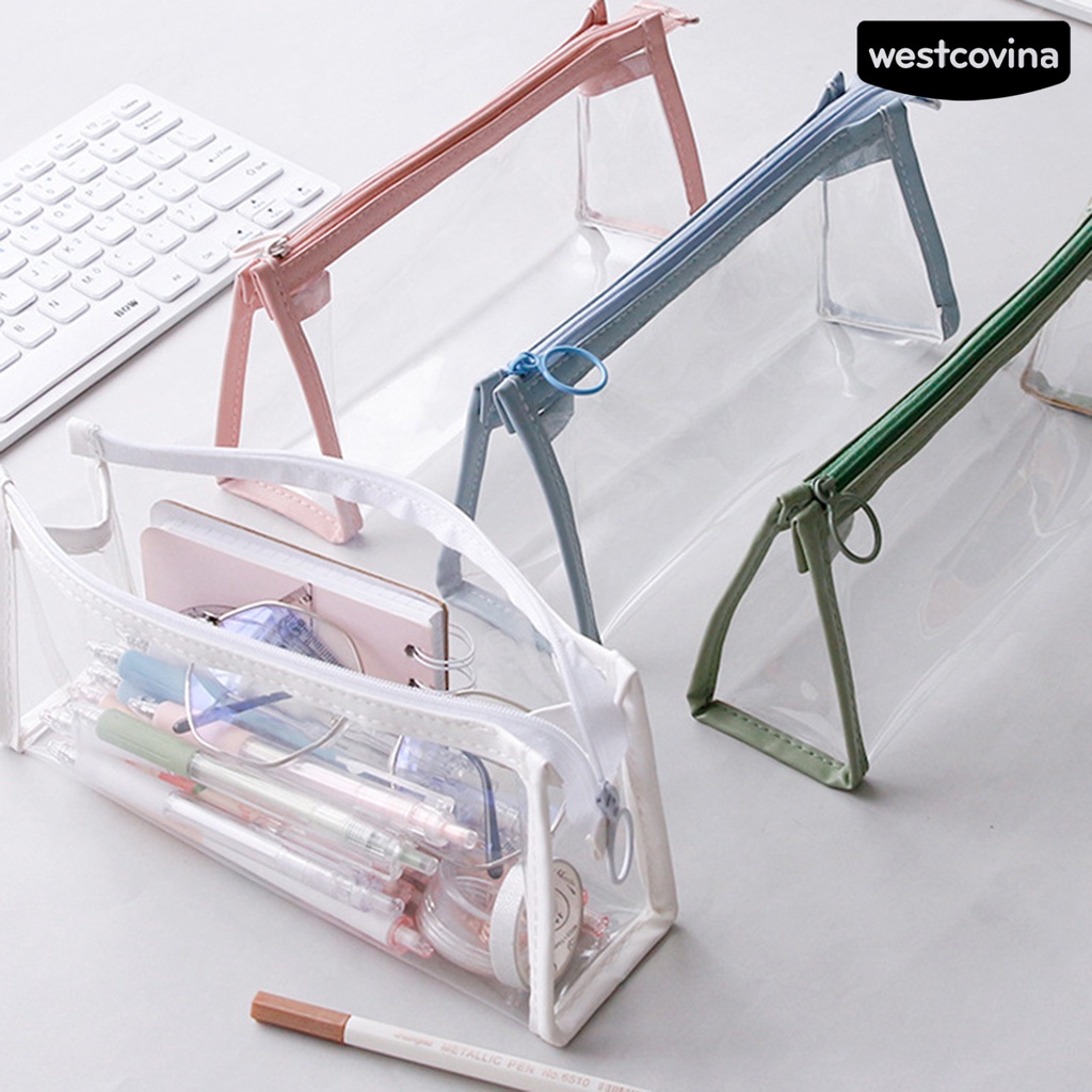 [COD]♪Túi Đựng Bút Trong Suốt Sức Chứa Lớn Phong Cách Hàn Quốc