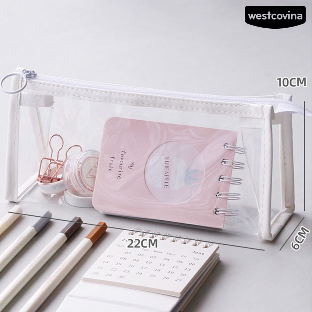 [COD]♪Túi Đựng Bút Trong Suốt Sức Chứa Lớn Phong Cách Hàn Quốc