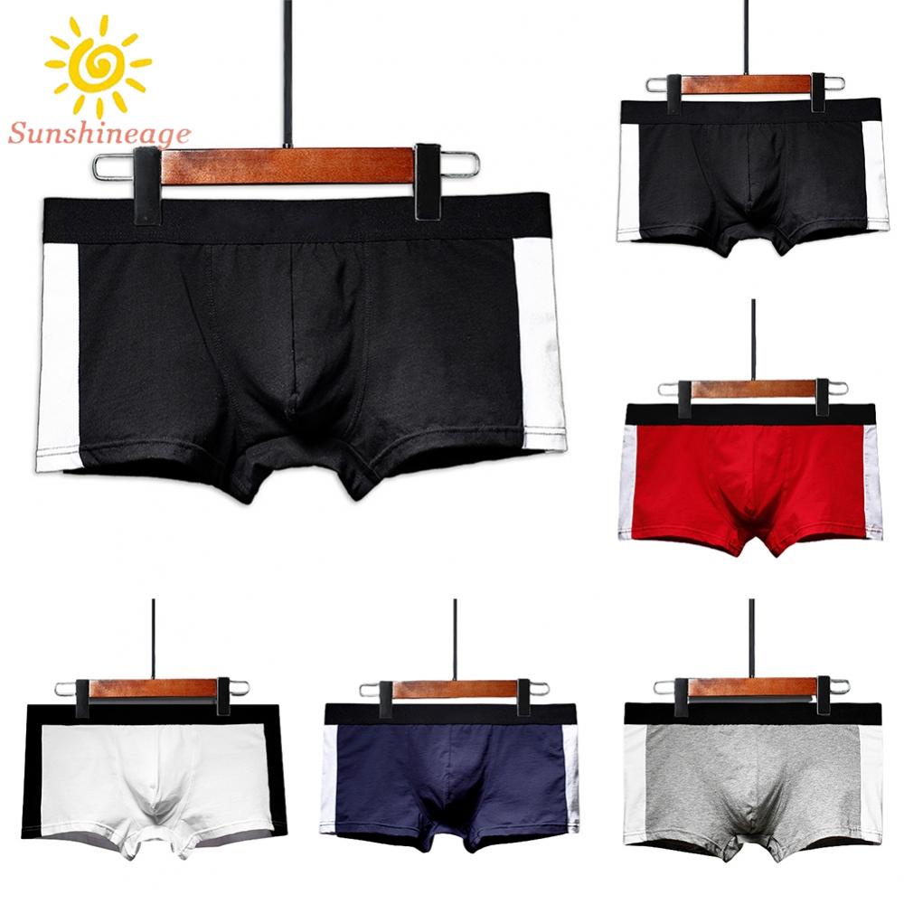 Quần Lót Boxer Co Giãn Màu Đen Xám Xanh Navy Thời Trang Cho Nam