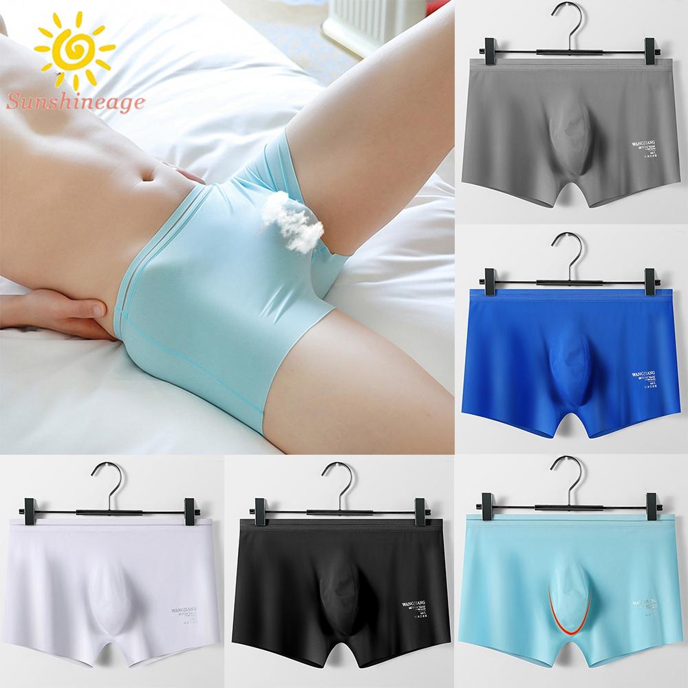 Quần Lót Boxer Màu Trơn Mau Khô Quyến Rũ Cho Nam