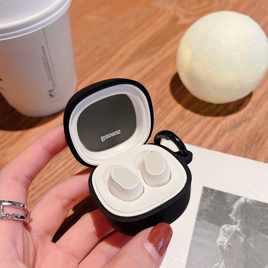 Vỏ Bảo Vệ Hộp Sạc Tai Nghe Không Dây Bluetooth Baseus Bowie WM02 plus / WM02 + TWS Bằng Silicon Mềm Màu Trơn