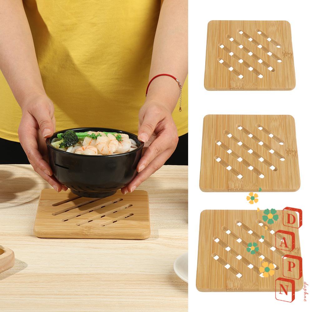 Tấm Lót Bàn Ăn Bằng Tre Mềm Cách Nhiệt Chống Trượt Tiện Dụng Cho Gia Đình