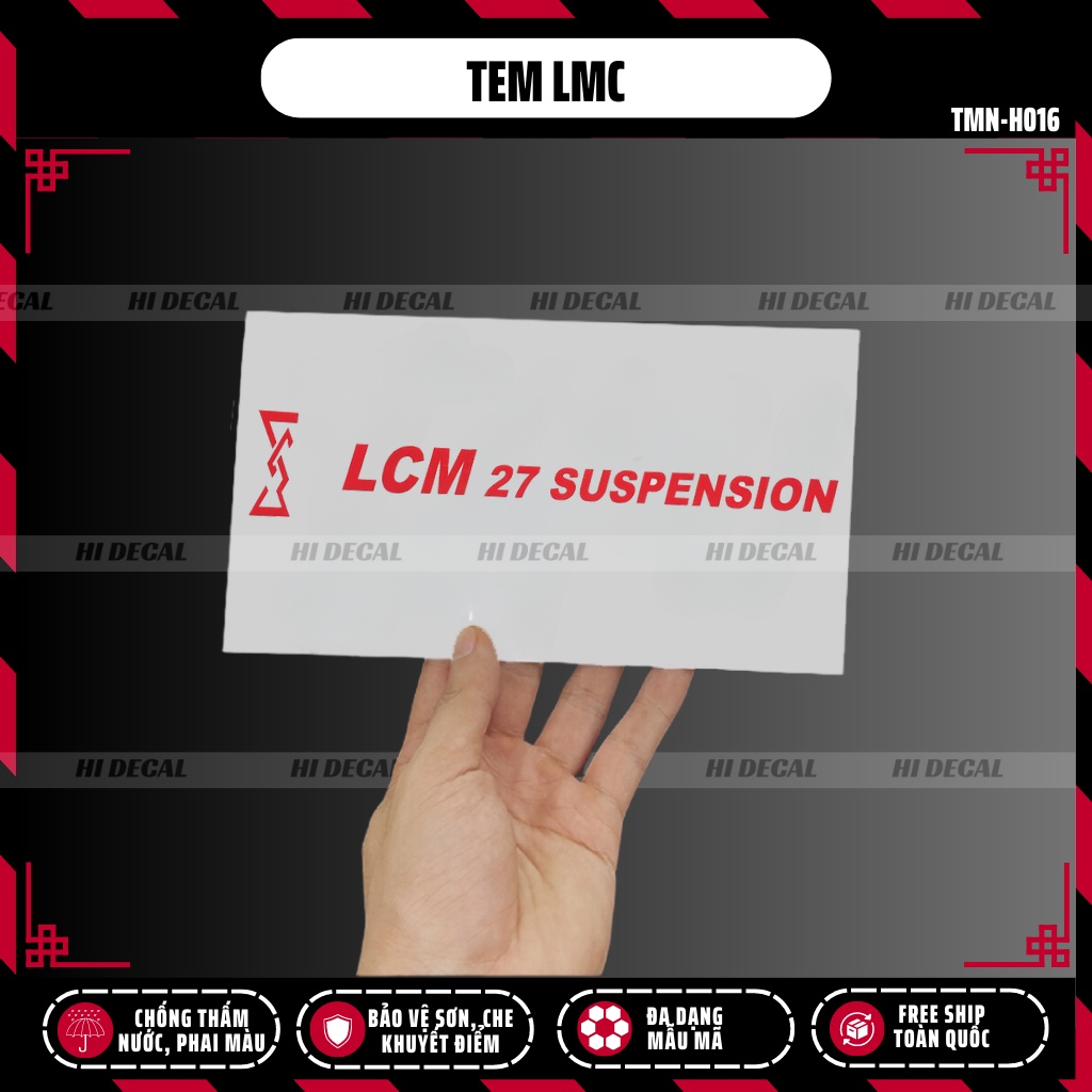 Tem LCM decal sticker dán phuộc xe máy | TMN-H007 | Decal tem sticker hình dán chống nước, chống phai màu
