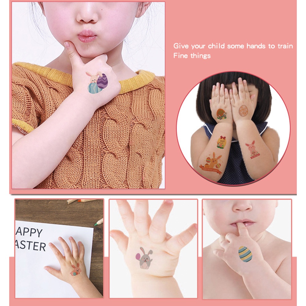 Bộ 10 Hình Xăm Dán Họa Tiết Động Vật Hoạt Hình Dễ Thương Cho Trẻ Em