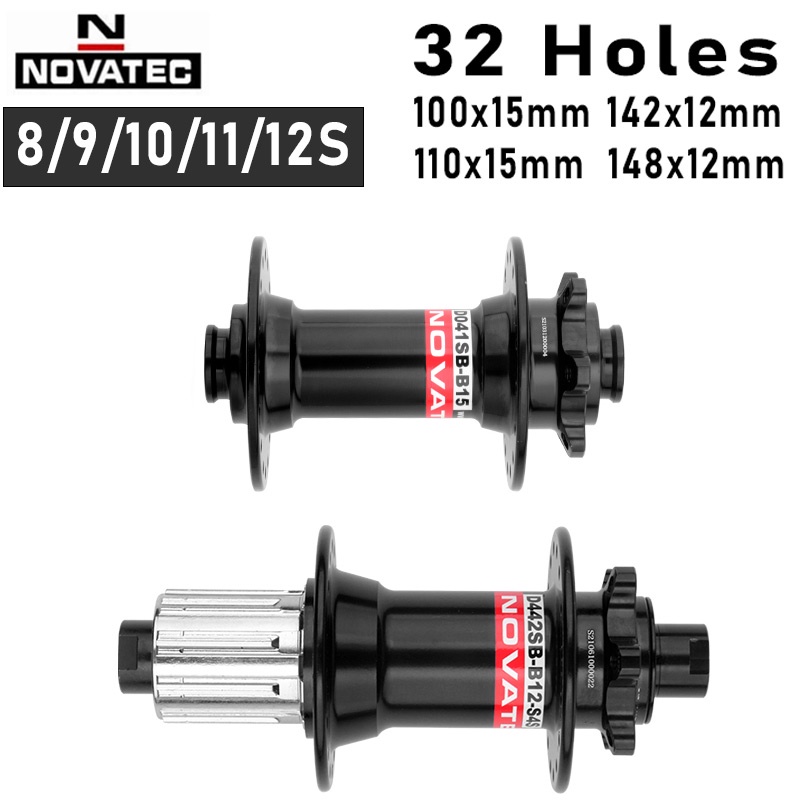 Novatec MTB Hub 8 / 9 / 10 / 11 / 12 Tốc độ BOOST THRU 32 lỗ Vòng bi xe đạp MTB 32H Hubs D442 D041 X