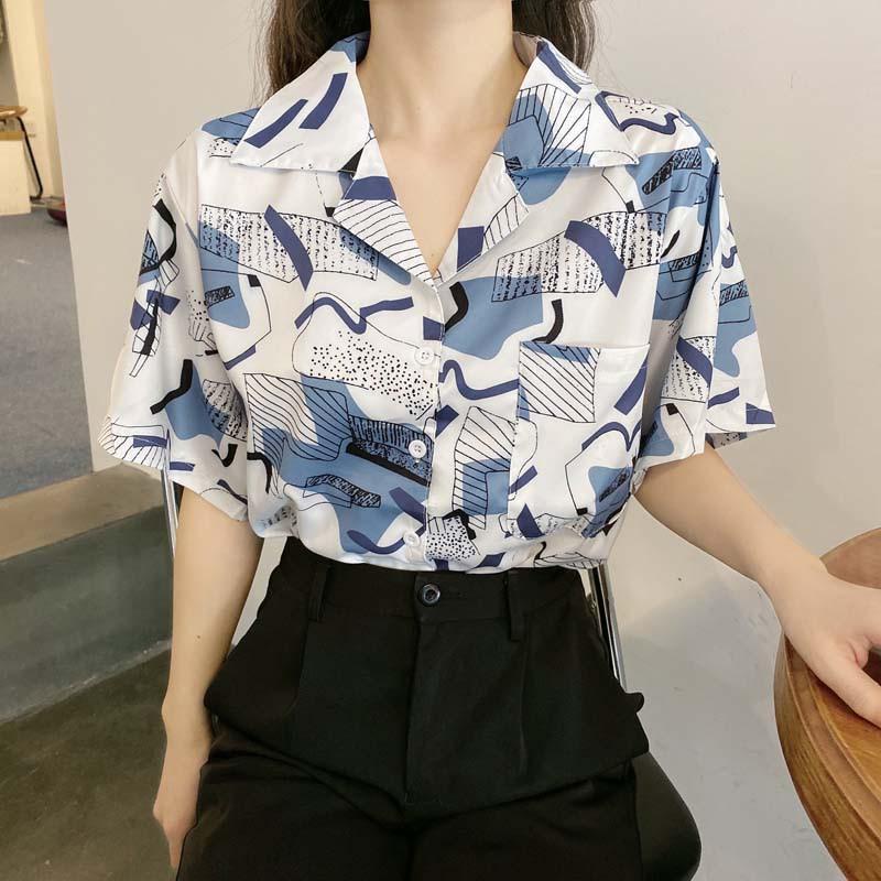 Áo Sơ Mi Voan Tay Ngắn Phong Cách Hàn Quốc Thời Trang Mới Cho Nữ