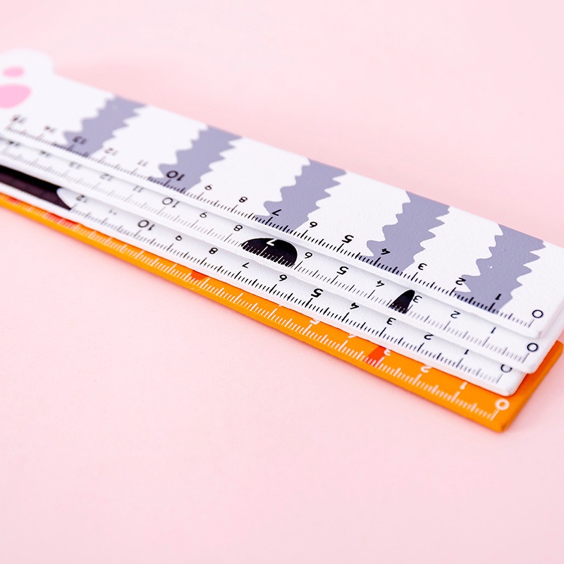 Thước Gỗ 15cm Hình Chân Mèo Hoạt Hình Đáng Yêu Sáng Tạo