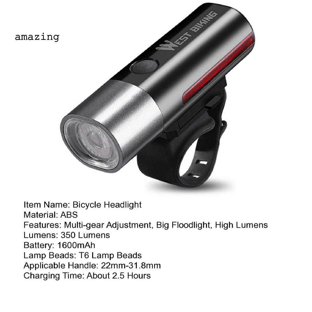 1 Bộ Đèn Pha LED Chống Thấm Nước Dễ Lắp Đặt Dành Cho Xe Đạp