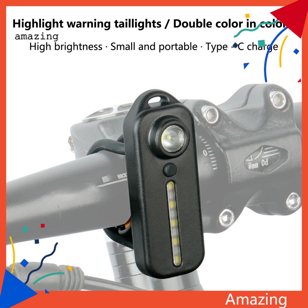 Đèn Cảnh Báo An Toàn Năm Chế Độ Gắn Đuôi Xe Đạp