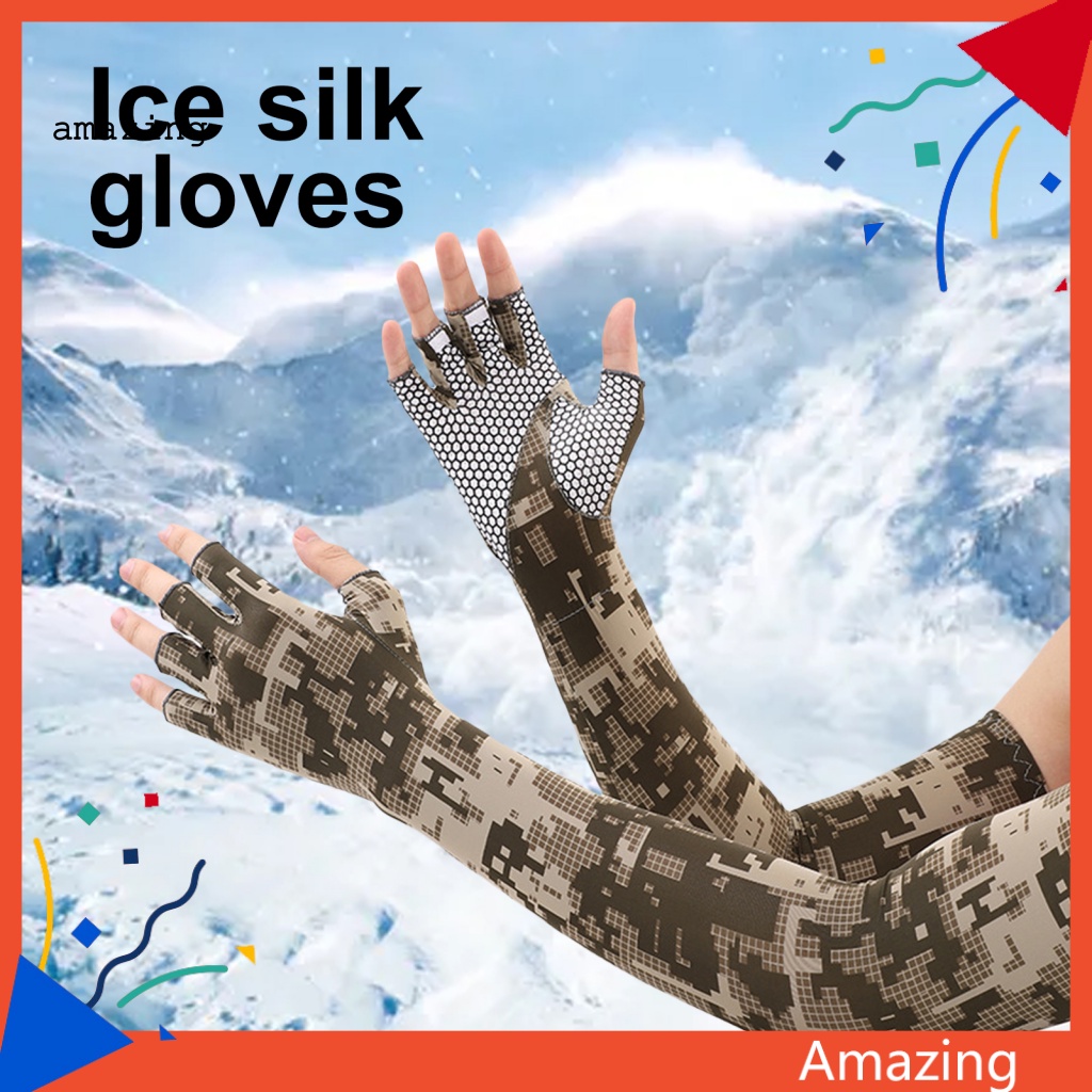 1 Cặp Găng Cánh Tay Chống Nắng / Chống Mòn Một Kích Thước Dùng Lái Xe