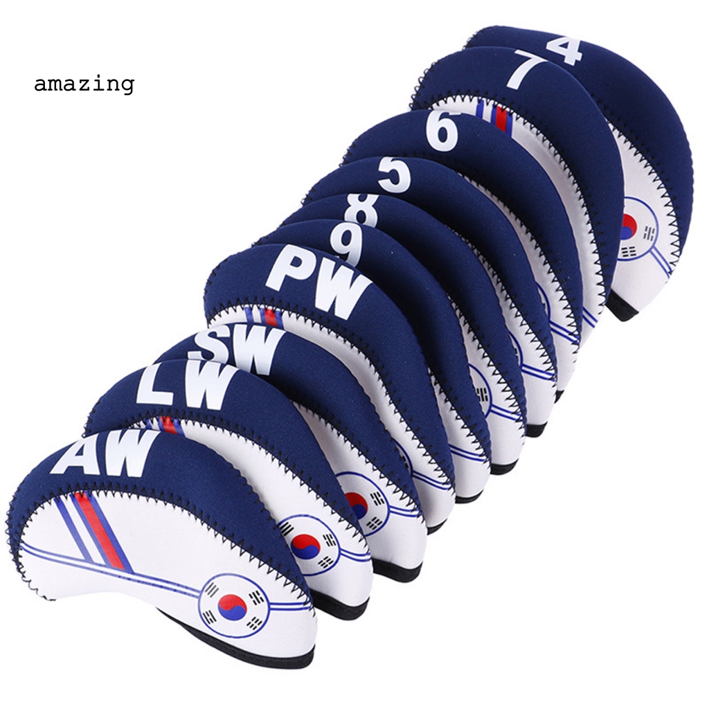 Bộ 10 Vỏ Bọc Bảo Vệ Đầu Gậy Đánh Golf Chống Mòn Tiện Dụng