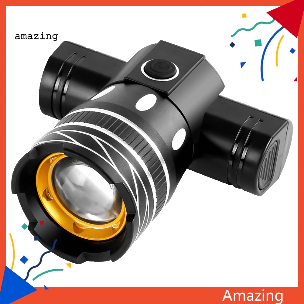 Đèn Pha LED Sạc USB Chống Thấm Nước An Toàn Dành Cho Xe Đạp