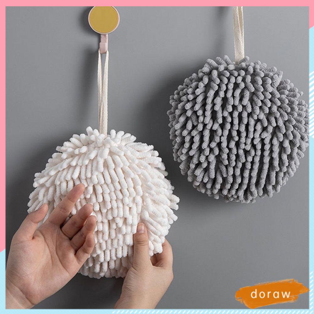 Set 2 Vòng Treo Khăn Lau Khô Nhanh Bằng Sợi Chenille