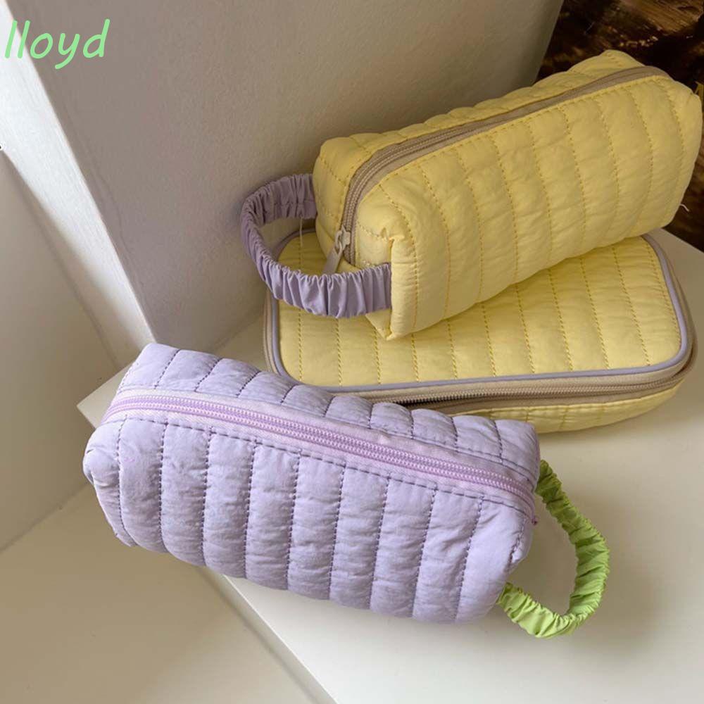 Hộp Bút Mềm Màu Trơn Có Dây Đeo Cổ Tay Tiện Dụng