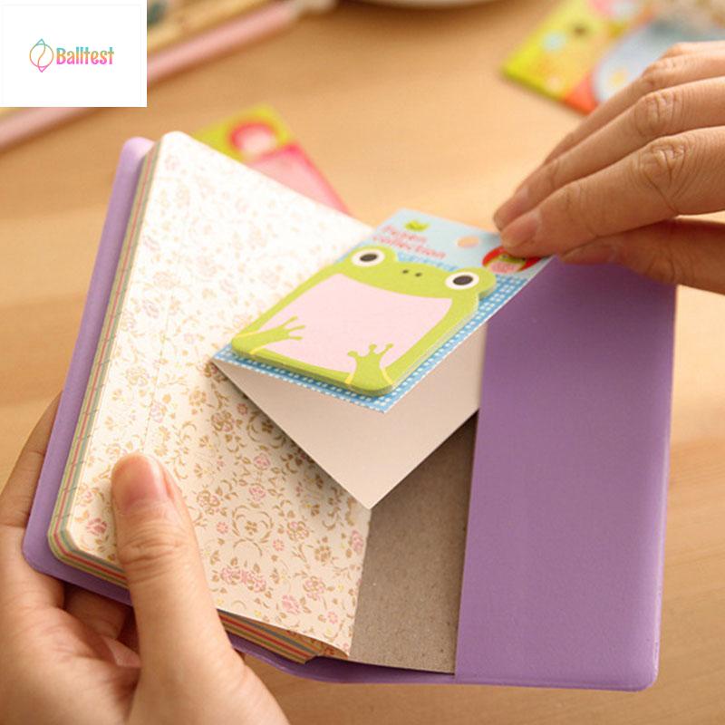 💜1 Tập Giấy Ghi Chú Hình Động Vật Hoạt Hình Dễ Thương Sáng Tạo