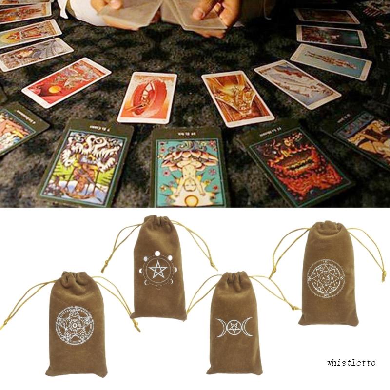 Khăn Trải Bàn Bằng Vải Nỉ Có Túi Dây Rút Đựng Bài Tarot / Bài Tarot
