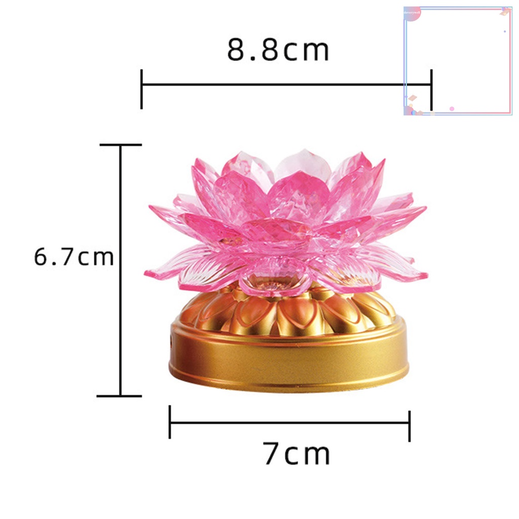 [DDJ] Đèn LED Hình Hoa Sen Nhiều Màu Sắc Tươi Sáng Kích Thước Nhỏ Gọn Trang Trí Nhà Cửa