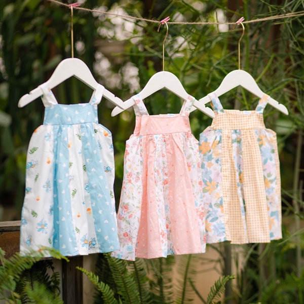 váy 5125 phối màu thô lụa