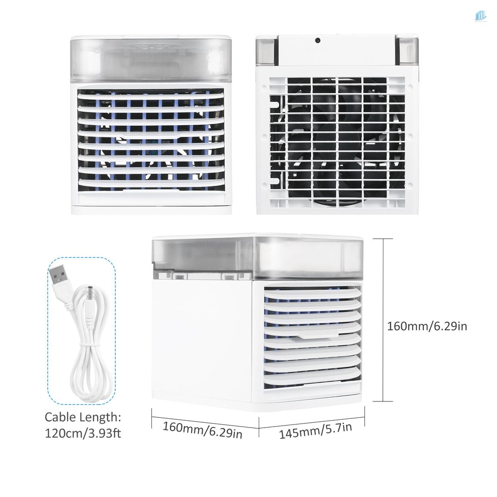 Quạt USB 3 Tốc Độ 411 410 Chất Lượng Cao°F Quạt Làm Mát Để Bàn Có Đèn LED UV Khử Trùng Cho Phòng Ngủ / Văn Phòng