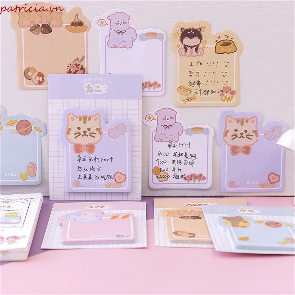 Giấy Dán Ghi Chú Hình Thỏ Mèo Dễ Thương Note