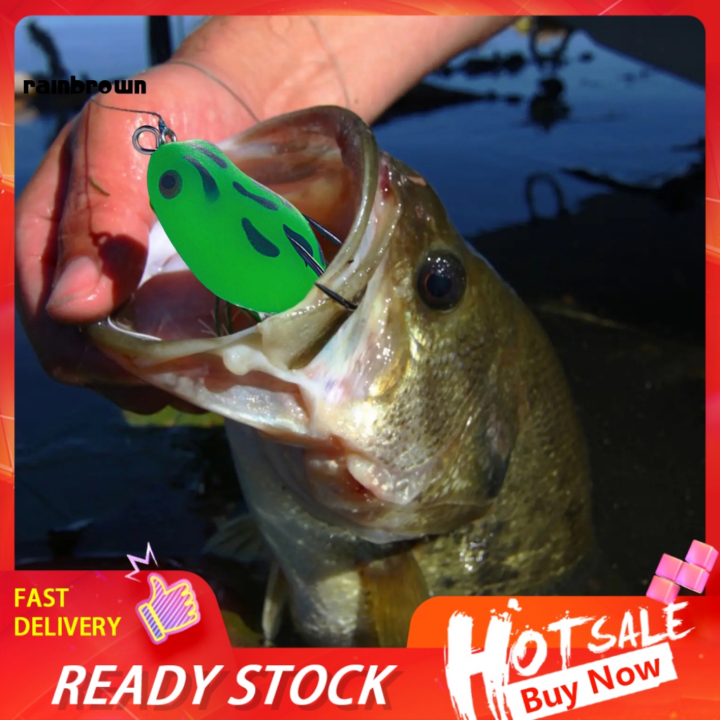 &lt; Rainbrown &gt; Mồi Câu Cá Mềm Mini Xoay Linh Hoạt Hình Rắn Đầu Ếch 3CM / 4G Thông Dụng Có Thể Tái Sử Dụng