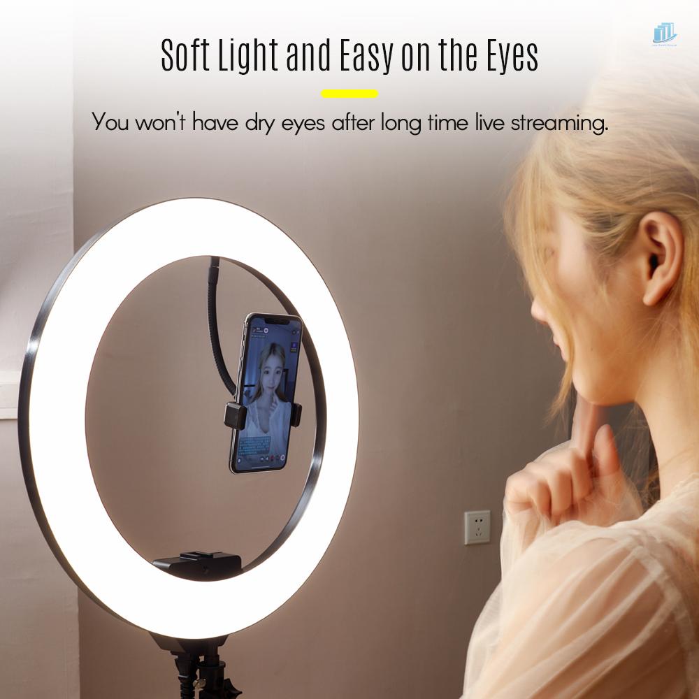 Đèn LED Hình Tròn ORSDA ORB-18T 18 Inch Cổng Sạc USB Kép 3200K-6500K 45W Có Giá Đỡ Linh Hoạt Cho Điện Thoại