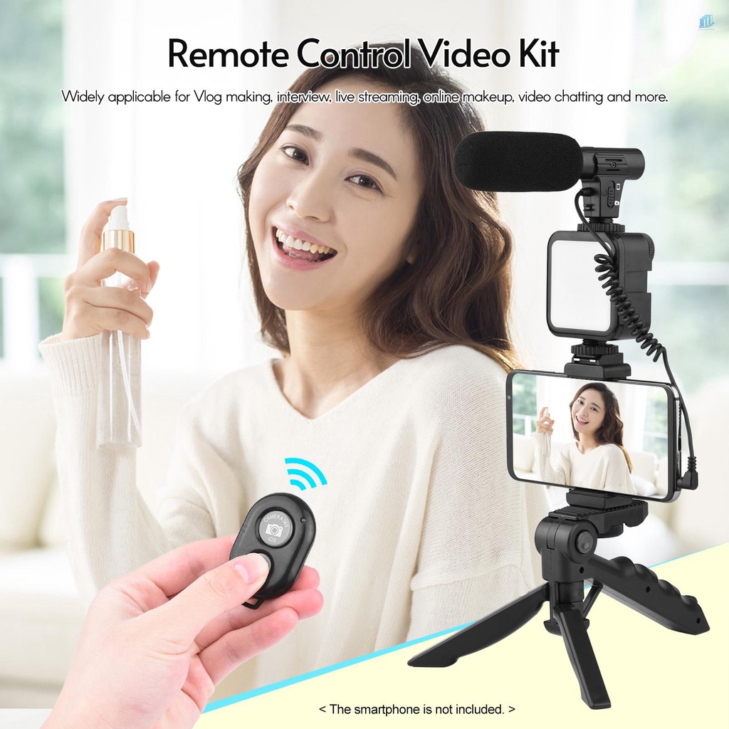 ANDOER Bộ Dụng Cụ Quay Video Vlog Với Giá Đỡ Ba Chân Và Đèn LED Và Micro Cho Điện Thoại