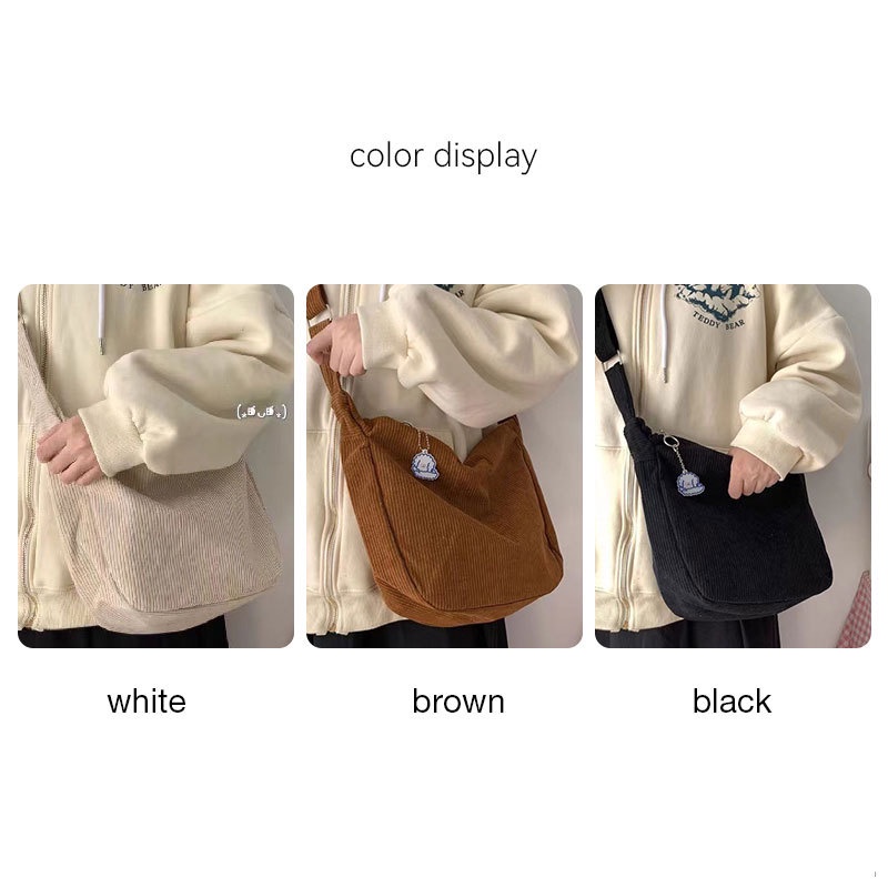 Túi xách MOWEIKAIDI nhung kẻ phong cách Nhật Bản dành cho học sinh