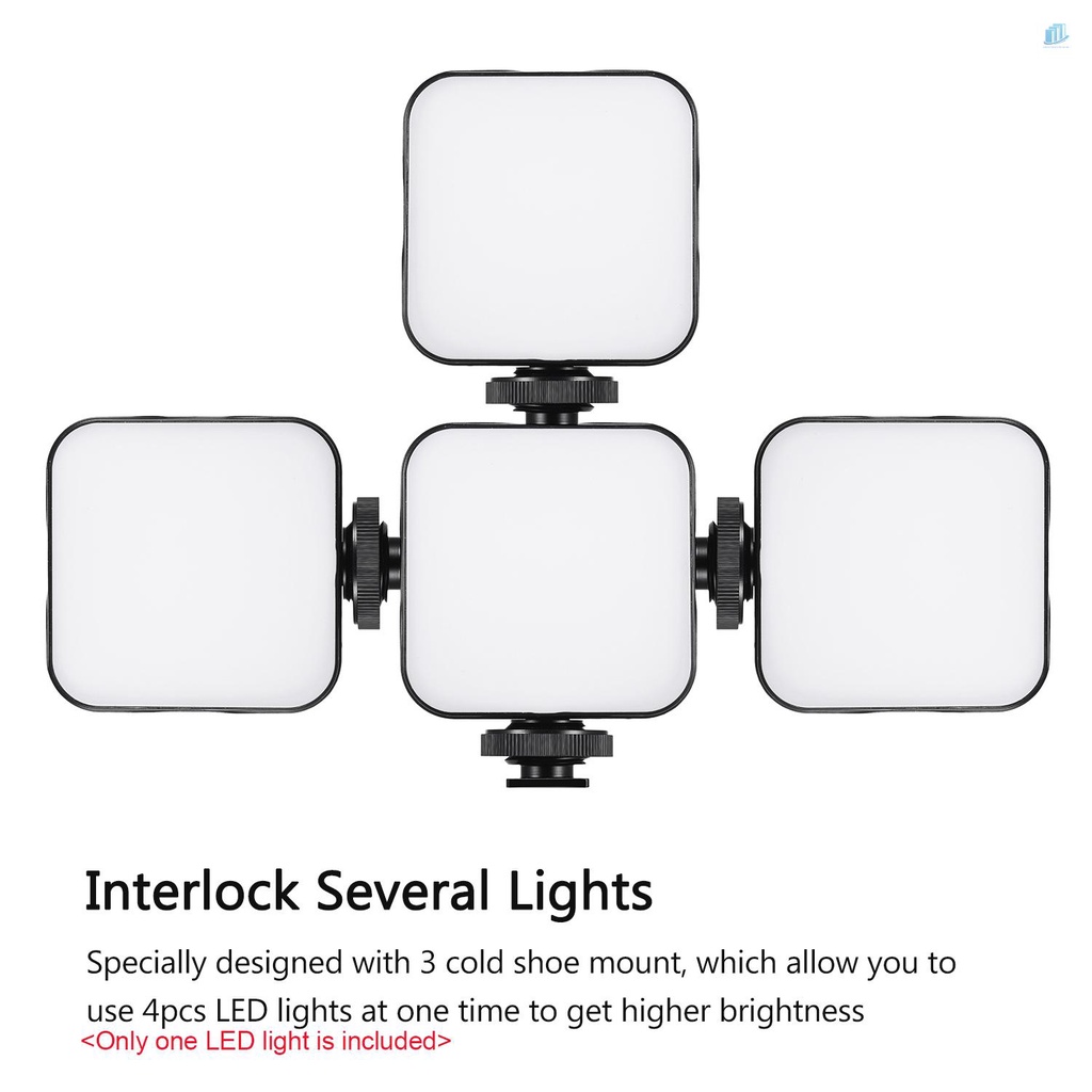 Đèn LED Mini Andoer 6500K 5W Có Thể Điều Chỉnh Độ Sáng Cho Máy Ảnh DSLR