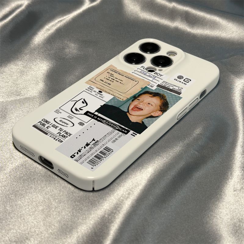 Ốp Điện Thoại Cứng Họa Tiết Nhãn Dán Phong Cách Âu Mỹ Thời Trang Cho iPhone14pro pro13 0DJR 14