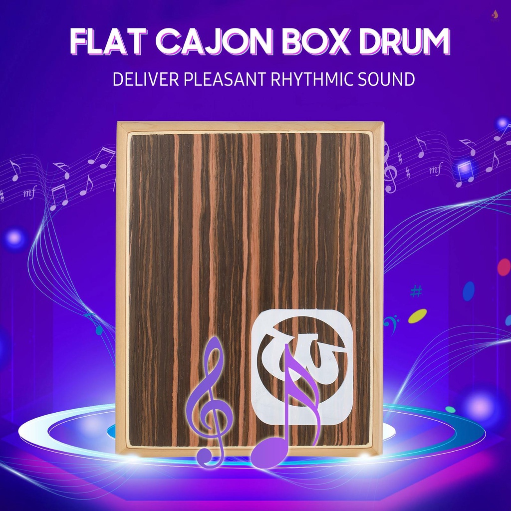 Nhạc Cụ Trống Cajon Phẳng Cầm Tay Kèm Túi Đựng Có Thể Điều Chỉnh Dây
