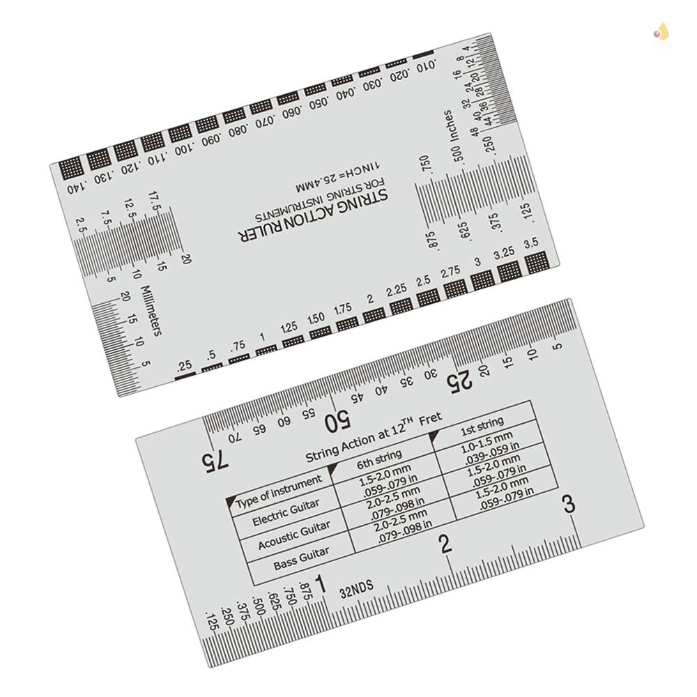 Thước Đo Dây Đàn Ghi Ta Bằng Thép Không Gỉ 89 * 51mm Chuyên Dụng