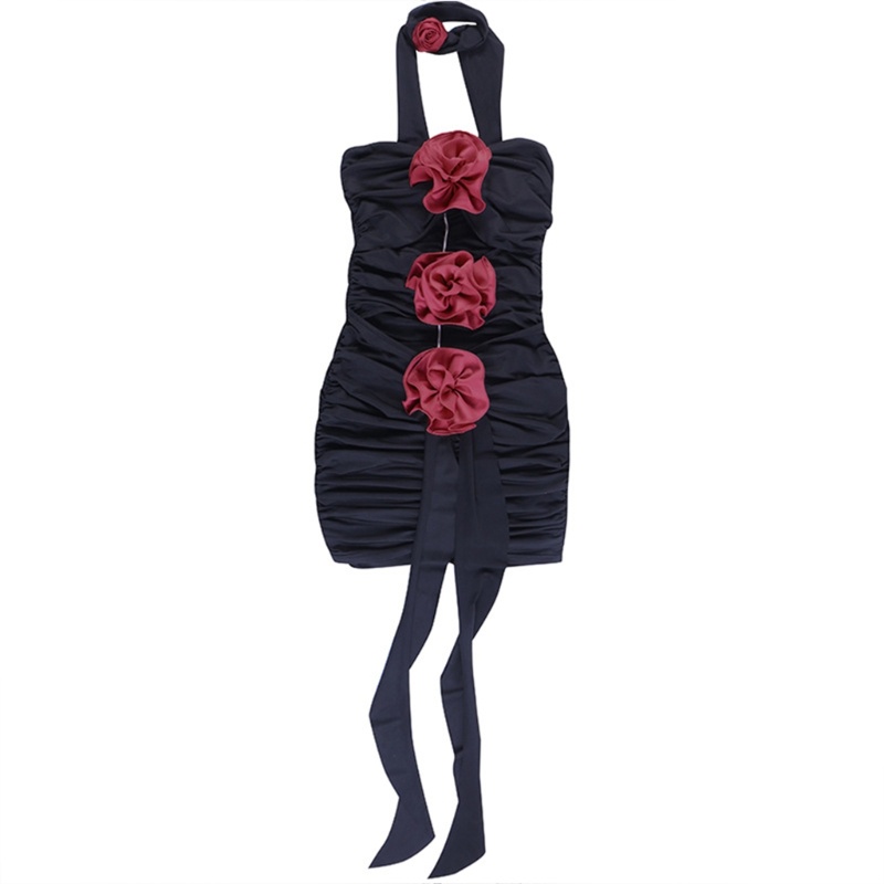 Đầm Ôm Dáng Hở Lưng In Họa Tiết Hoa 3D Quyến Rũ Dành Cho Nữ