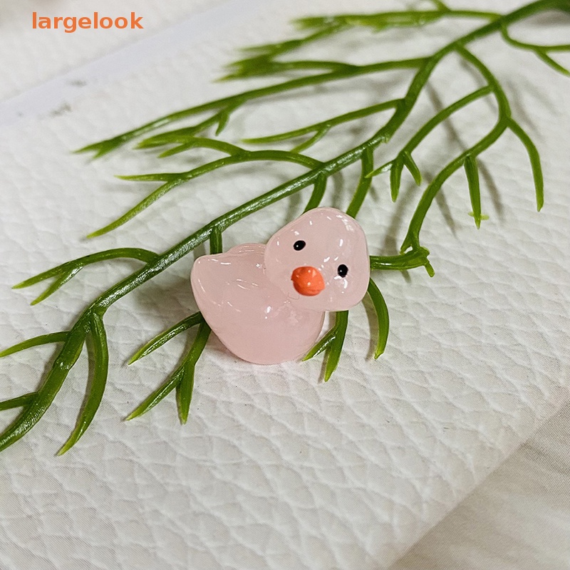 Bộ 5 Kẹp Tóc Hình Chú Vịt Bằng Resin Màu Dạ Quang Độc Đáo DIY