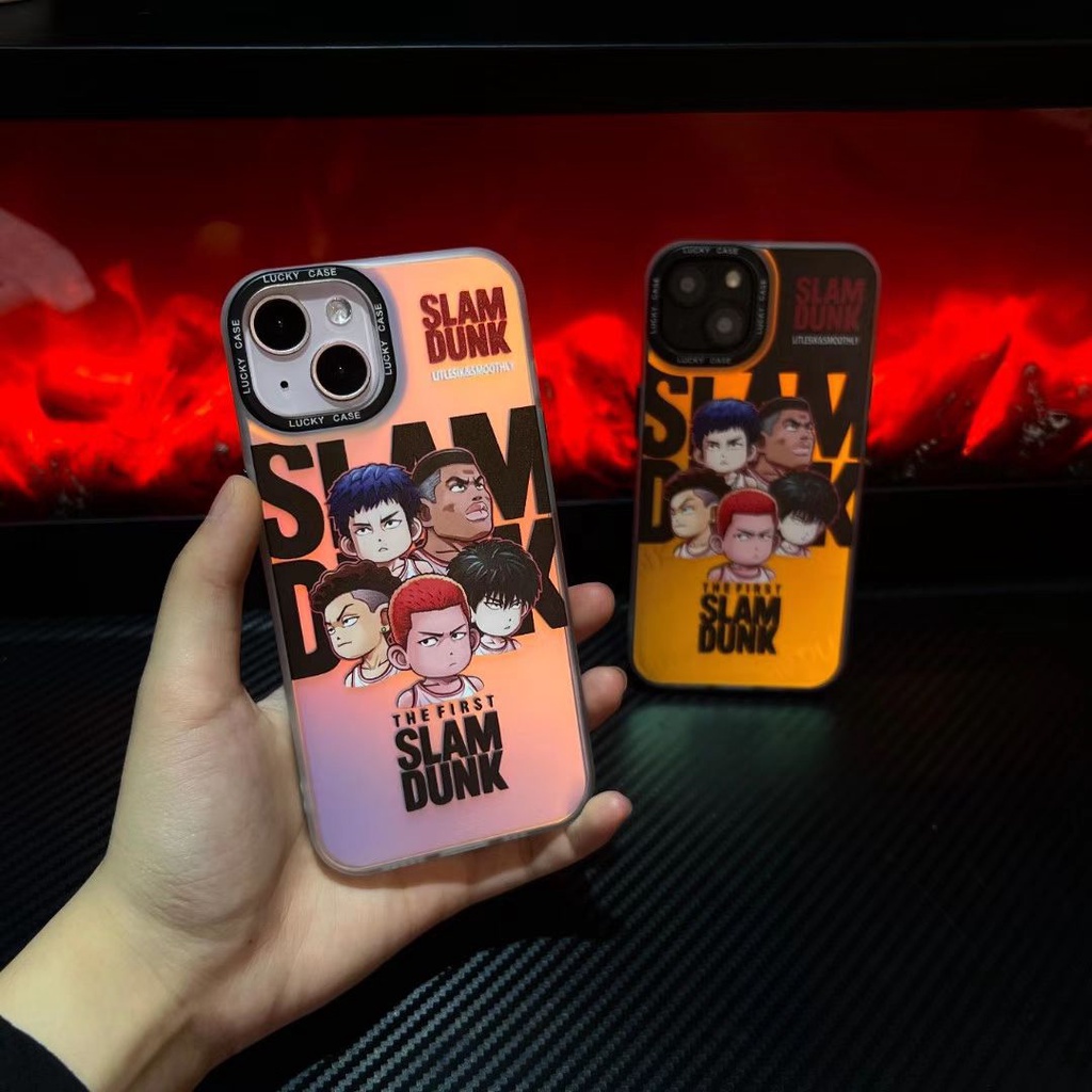 Ốp Điện Thoại In Hoạt Hình SLAM DUNK Màu Gradient Cho iPhone 14 Pro 14Plus 13 12 11Pro Max