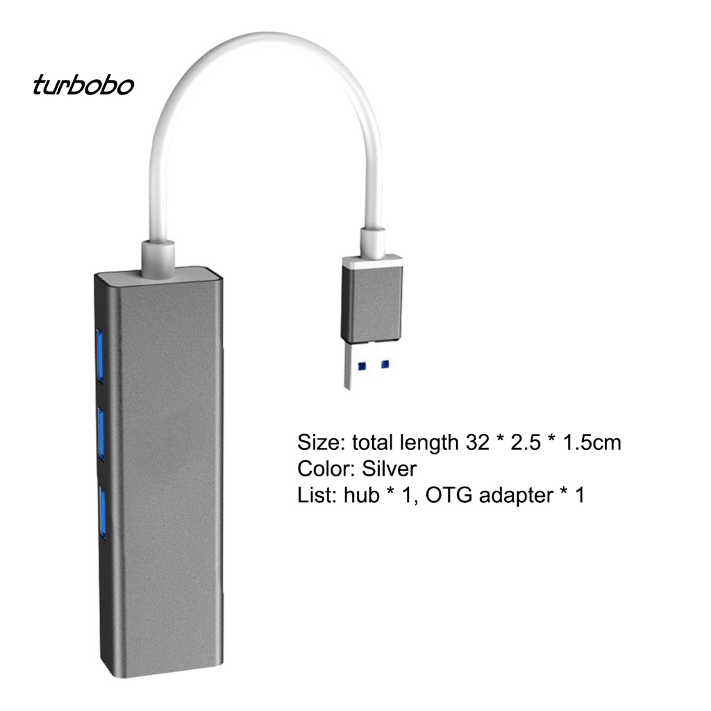 Turbobo Bộ Chuyển Đổi Mạng LAN Ethernet Tốc Độ Cao 10 / 100Mbps Micro USB Sang RJ45 LAN Với 3 Cổng USB