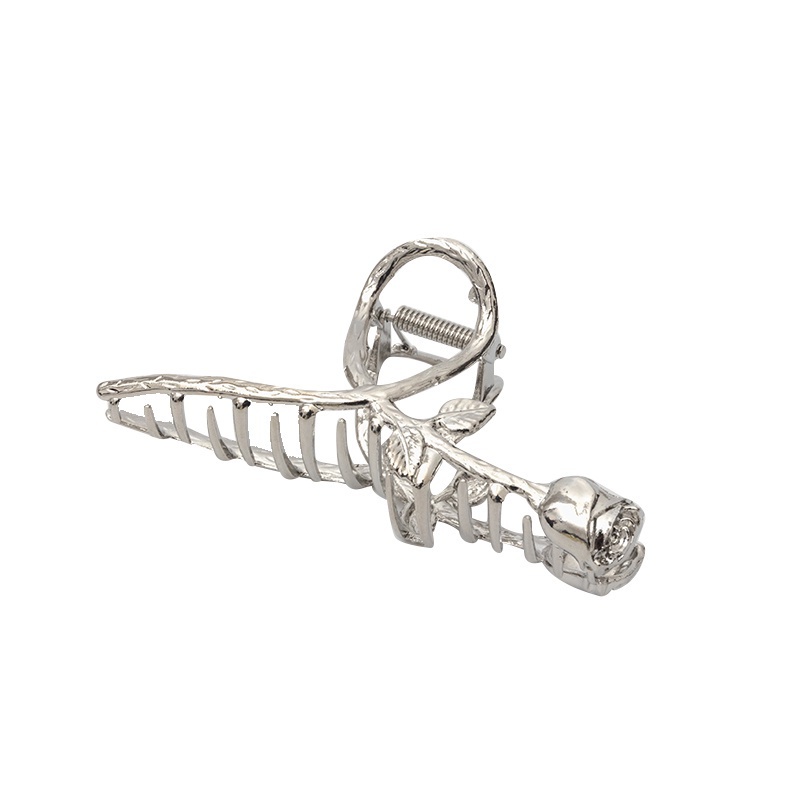 Kẹp Tóc Đa Góc Bằng Kim Loại Màu Bạc Thời Trang