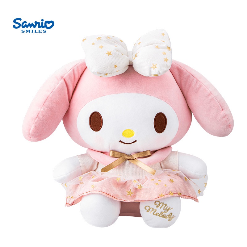 SANRIO Búp Bê Mèo Kulomi Nhồi Bông Màu Vàng Đen