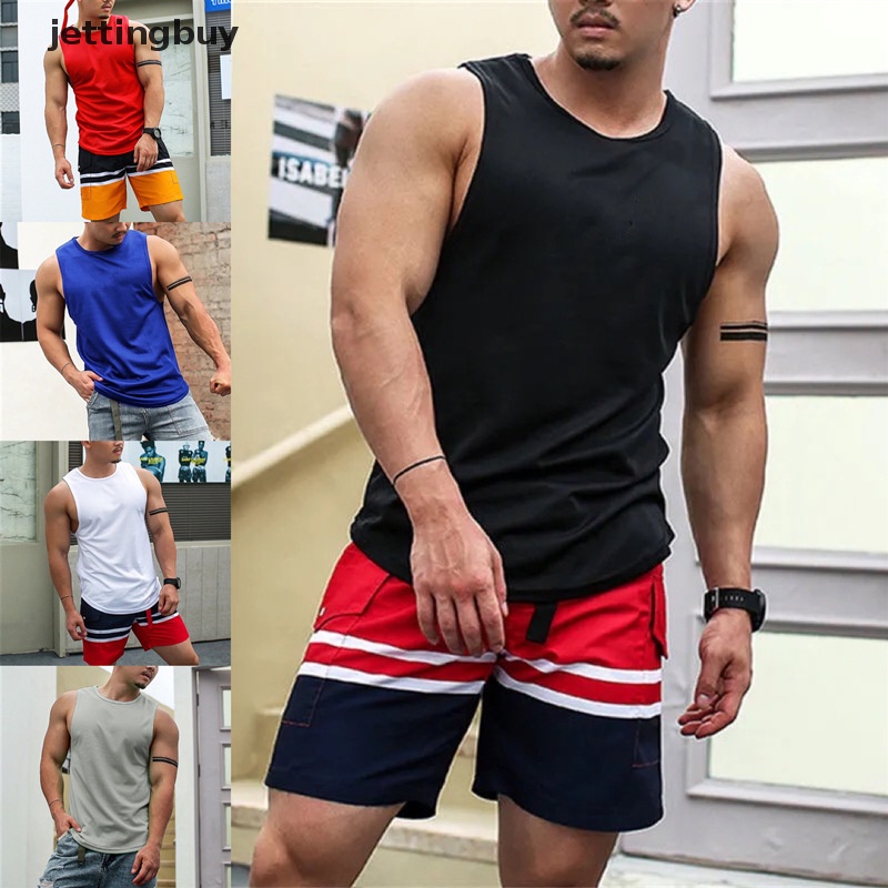 Jettingbuy Áo Sát Nách Thể Thao Lớp Nền Màu Trắng Cho Nam QDD