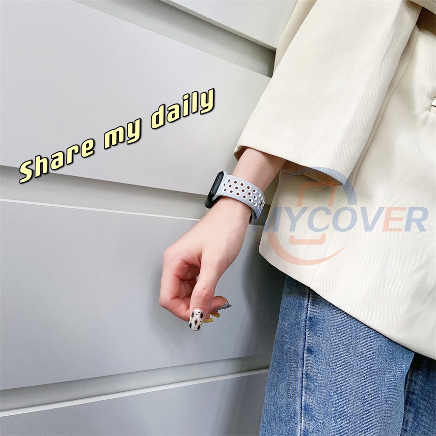 Dây Đeo Màu Trơn Thoáng Khí Cho Đồng Hồ Thông Minh Apple Watch Series Ultra 8 7 6 SE 5 4 3 2 1 iWatch Size 49mm 45mm 41mm 44mm 40mm 42mm 38mm Ốp