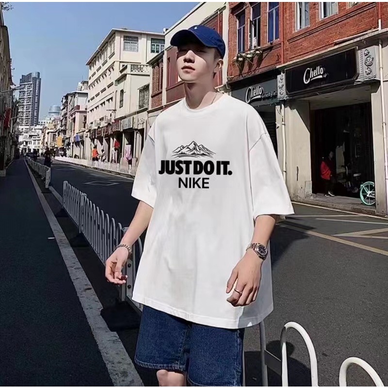 N88- Áo Thun Tay Ngắn In Hình justdoit Doodle Peakhergetrfs Cổ Điển Mới