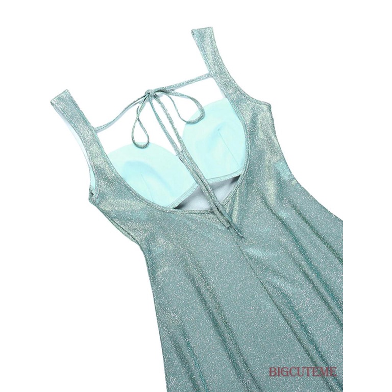 [] [] Đầm Mini Dáng Chữ A Không Tay Hở Lưng Ôm Dáng Đính Kim Tuyến Dành Cho Nữ Dự Tiệc