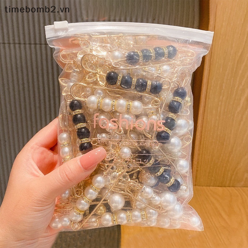 1 Bộ Ghim Cài Áo Đính Ngọc Trai Thời Trang Dành Cho Nữ