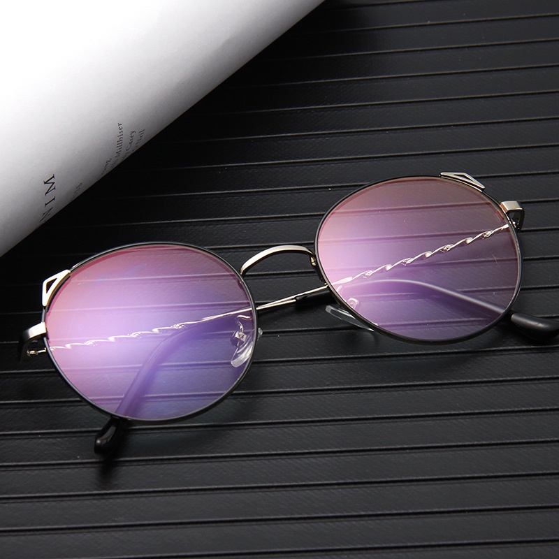 Mắt Kính Gọng Tròn Kim Loại Thời Trang Hàn Quốc