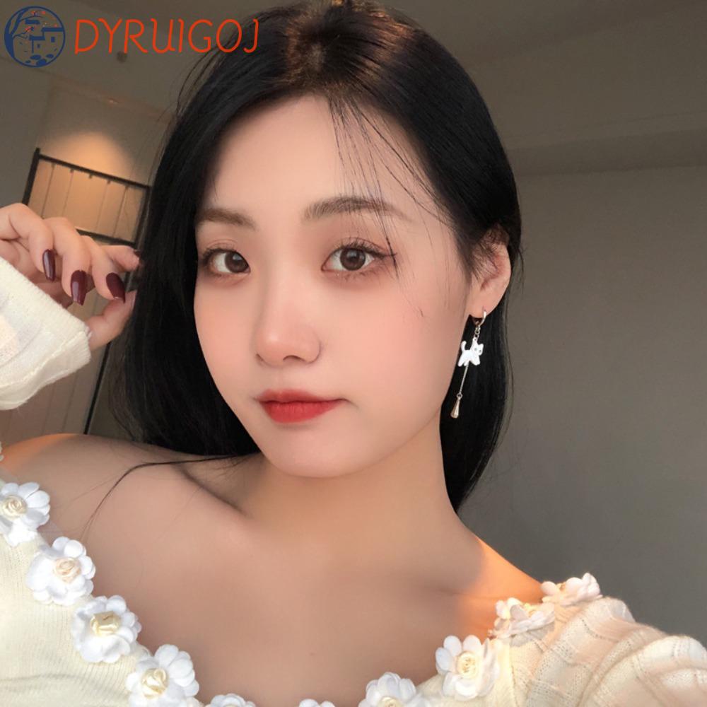 Đôi Bông Tai Hình Mèo Con Thời Trang Cá Tính|Phụ Kiện Trang Trí Bằng Đồng Hình Động Vật