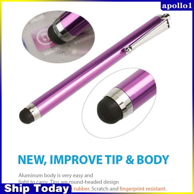 Bút Cảm Ứng Màn Hình Bằng Hợp Kim Nhôm Kèm Kẹp Chuyên Dụng Cho Máy Tính Bảng