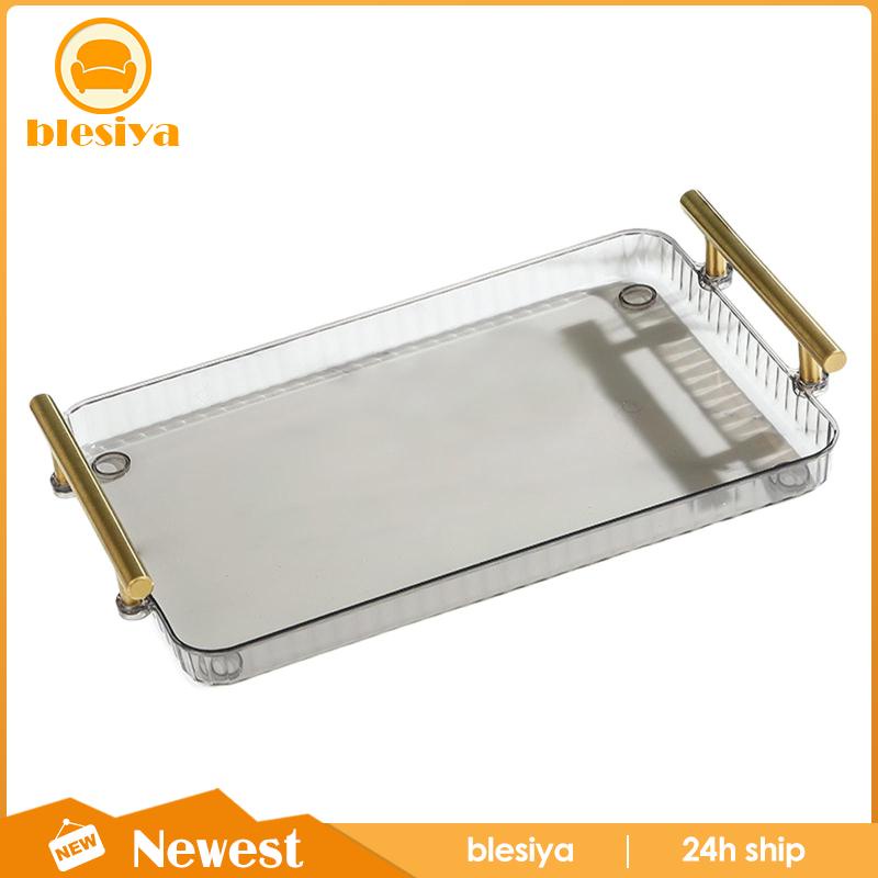 Khay Phục Vụ Hình Chữ Nhật Bằng Acrylic Trong Suốt Cho Phòng Khách / Phòng Tắm / Tiệc Tùng